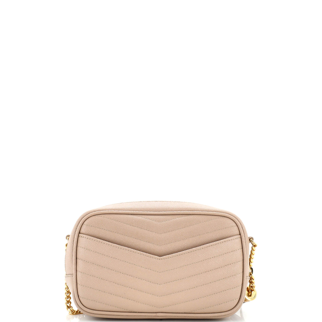Saint Laurent Lou Camera Bag Matelasse Chevron Leather Mini Neutral 2420031