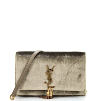 Saint Laurent Classic Monogram Tassel Crossbody Bag Velvet Small