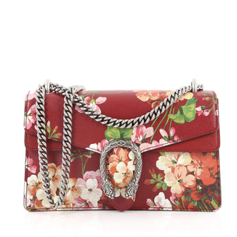Gucci Dionysus Handbag Blooms Print Leather Small Red 2421001