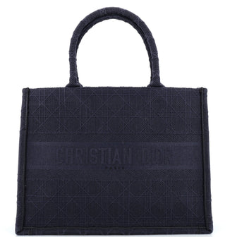Christian Dior Book Tote Cannage Embroidered Canvas Medium