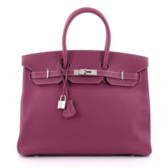 Hermes Candy Birkin Handbag Epsom 35 Purple 2421302