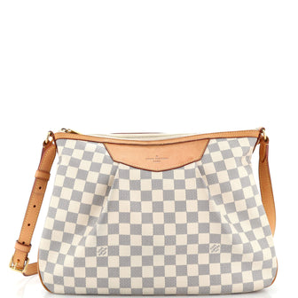 Louis Vuitton Siracusa Handbag Damier MM White 2421701