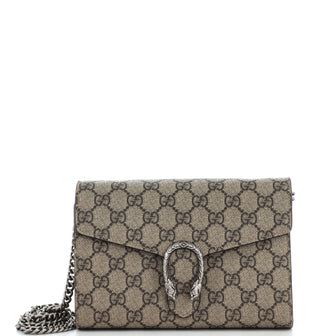 Gucci Dionysus Chain Wallet GG Coated Canvas Small