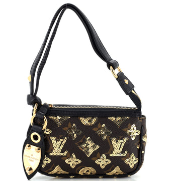 Louis Vuitton Pochette Limited Edition Monogram Eclipse Sequins Mini