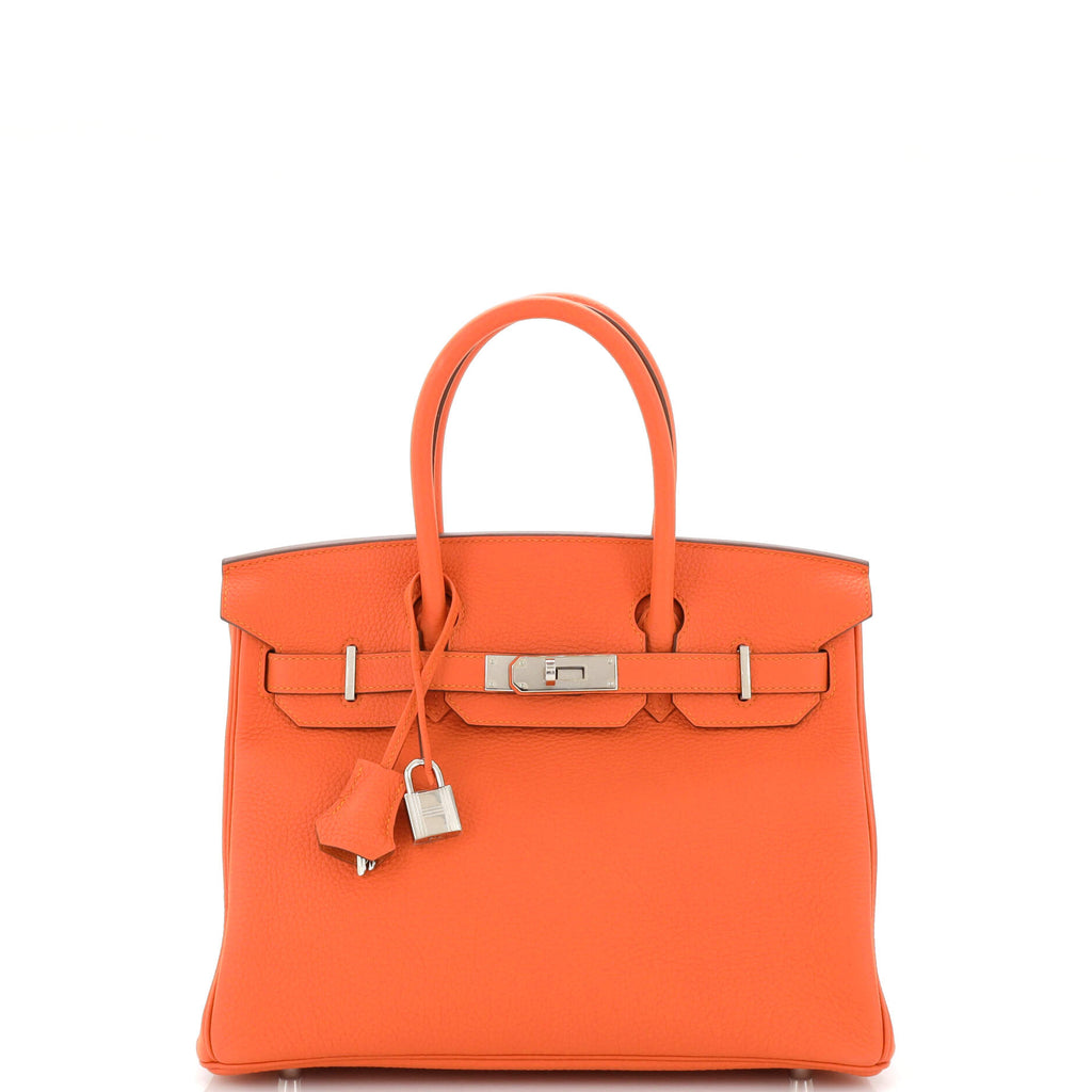 Birkin Handbag Feu Togo with Palladium ...