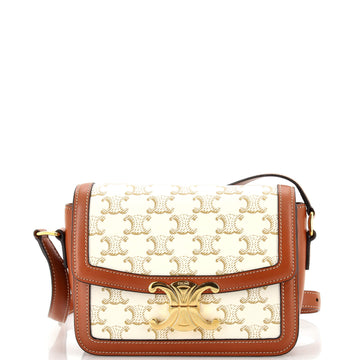 Celine Triomphe Shoulder Bag Triomphe Coated Canvas Teen