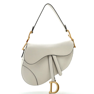Christian Dior Saddle Handbag Leather Medium