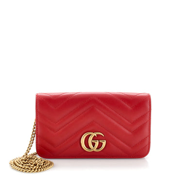 Gucci GG Marmont Chain Flap Bag Matelasse Leather Mini