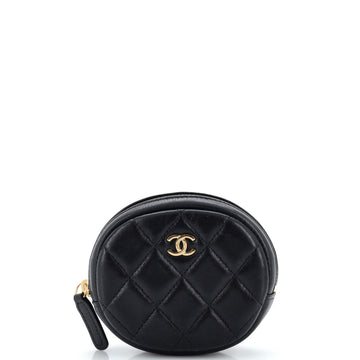Chanel Classic Round Coin Purse Quilted Lambskin