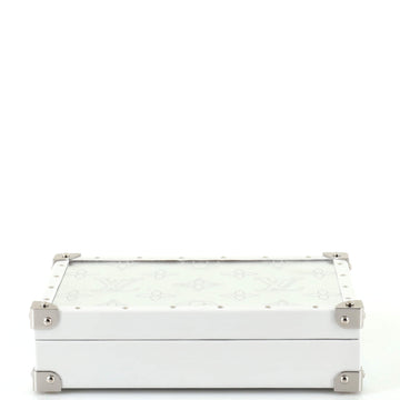 Louis Vuitton Jewelry Box Trunk Monogram Etched Mirror and Leather