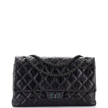 Chanel So Black Reissue 2.55 Flap Bag Quilted Aged Calfskin 226