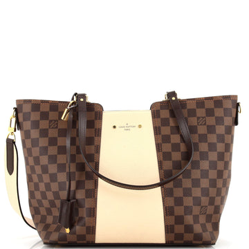 Louis Vuitton Jersey Handbag Damier with Leather