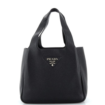 Prada Flou Dynamique Open Tote Vitello Daino Small
