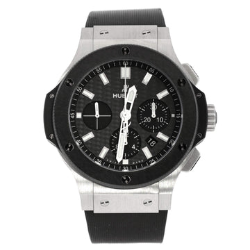 Hublot Big Bang Evolution Chronograph Automatic Watch Stainless Steel with Ceramic and Carbon and Rubber 44