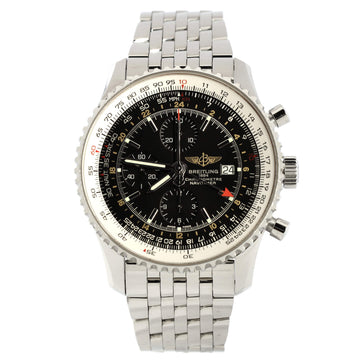 Breitling Navitimer 1884 World GMT Chronograph Automatic Watch Stainless Steel 46