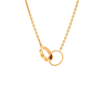Cartier Love Interlocking Necklace 18K Rose Gold
