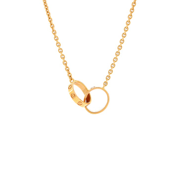 Cartier Love Interlocking Necklace 18K Rose Gold