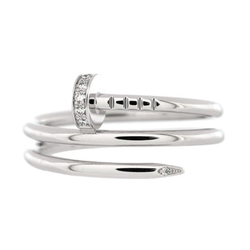 Cartier Juste un Clou Double Ring 18K White Gold and Diamonds Small