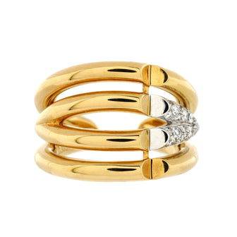 Louis Vuitton Volt Upside Down Ring 18K Yellow and White Gold with Diamonds