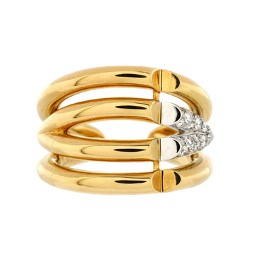 Louis Vuitton Volt Upside Down Ring 18K Yellow and White Gold with Diamonds