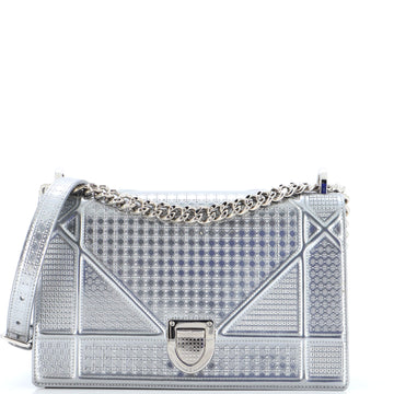 Christian Dior Diorama Flap Bag Cannage Embossed Calfskin Medium
