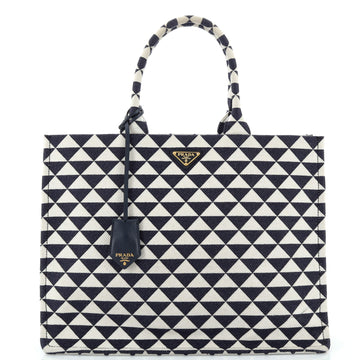 Prada Symbole Shopper Tote Jacquard Large