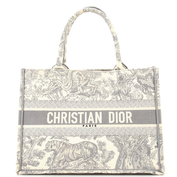 Christian Dior Book Tote Embroidered Canvas Medium