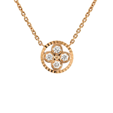 Louis Vuitton Blossom BB Pendant Necklace 18K Rose Gold with Diamonds
