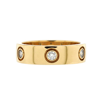 Cartier Love Band 6 Diamond Ring 18K Yellow Gold with Diamonds