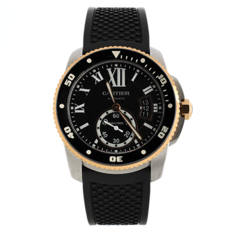 Cartier Calibre de Cartier Automatic Watch PVD Stainless Steel with Rose Gold and Rubber 42