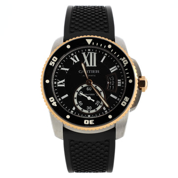 Cartier Calibre de Cartier Automatic Watch PVD Stainless Steel with Rose Gold and Rubber 42
