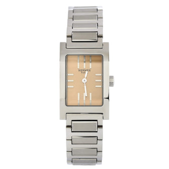 Hermes Tandem Quartz Watch Stainless Steel 19