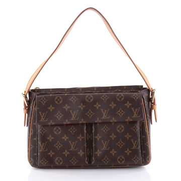 Louis Vuitton Viva Cite Handbag Monogram Canvas GM Brown 2422004