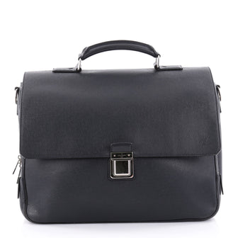 Louis Vuitton Vassili Handbag Taiga Leather GM Blue 2422006