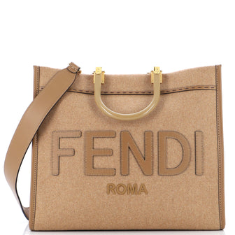 Fendi Sunshine Shopper Tote Felt Medium
