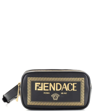 Versace x Fendi Fendace Logo Camera Bag Printed Leather