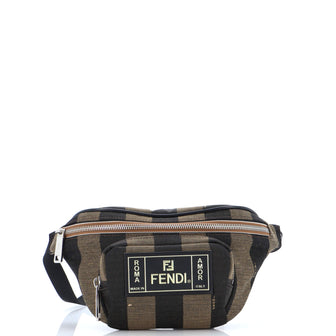 Fendi Front Pocket Waist Bag Pequin Canvas