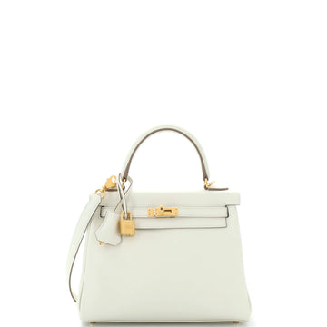 Hermes Kelly Handbag Light Swift with Gold Hardware 25