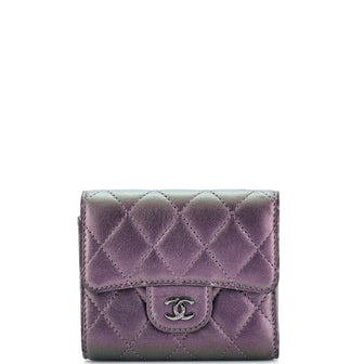 CC Compact Classic Flap Wallet Quilted Lambskin