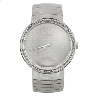 Christian Dior La D De Dior Quartz Watch Stainless Steel with Diamond Bezel 38