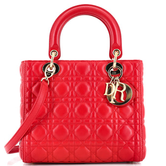 Christian Dior Lady Dior Bag Cannage Quilt Lambskin Medium
