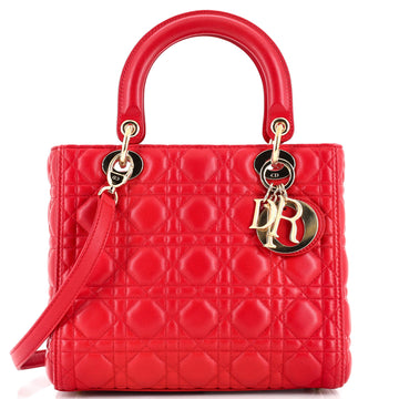 Christian Dior Lady Dior Bag Cannage Quilt Lambskin Medium
