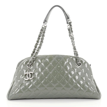 Chanel Just Mademoiselle Handbag Quilted Patent Medium 2422602