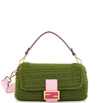 Fendi Baguette NM Bag Woven Crochet Medium
