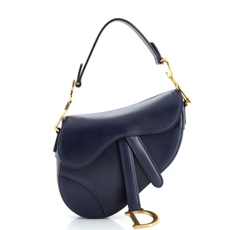 Christian Dior Saddle Handbag Leather Mini