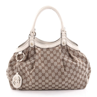 Gucci Sukey Tote GG Canvas Medium Brown 2422902