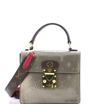 Louis Vuitton Spring Street NM Handbag Monogram Vernis with Monogram Canvas and Epi Leather
