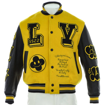 Louis Vuitton Men's Varsity Blouson Jacket Patchwork Leather with Wool