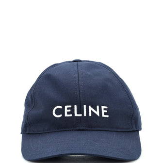 Celine Logo Baseball Cap Embroidered Canvas