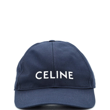 Celine Logo Baseball Cap Embroidered Canvas